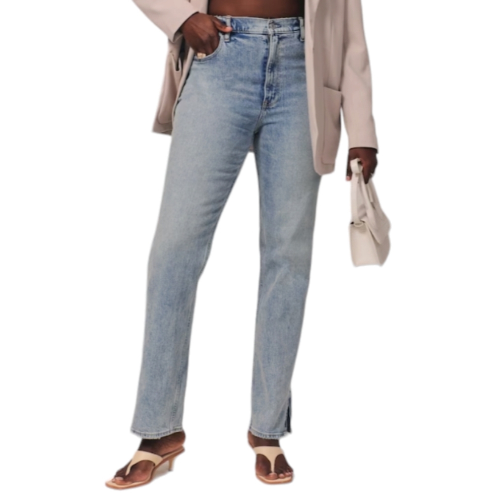 Abercrombie & Fitch Curve Love 90's Straight Ultra High Rise Jeans 26/2R
